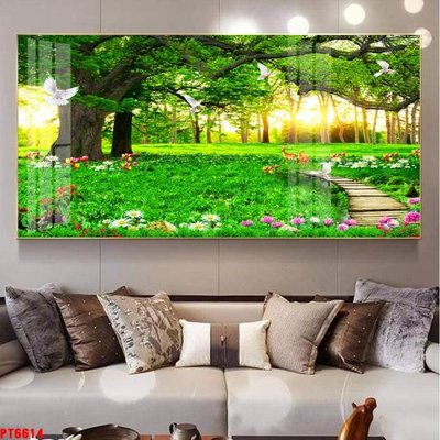 Mua file gốc Tranh sơn thủy thác nước PT6614 (chất lượng) tại Filetranh.com