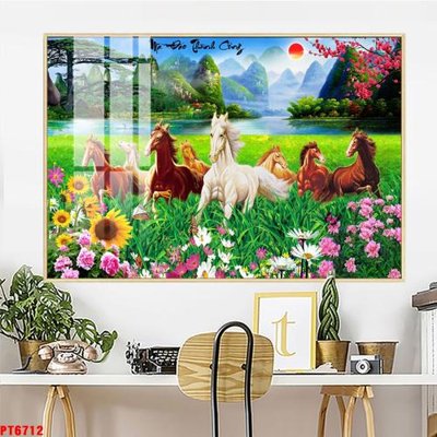 File tranh ảnh gốc Tranh sơn thủy thác nước PT6712 dùng cho in khổ lớn