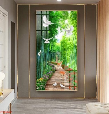 Tệp tin gốc Tranh sơn thủy thác nước PT6847 (chất lượng cao) Tranh sơn thủy thác nước PT6847