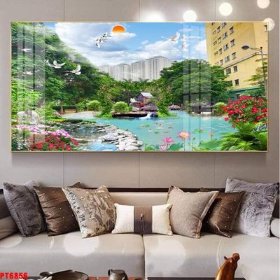 Tải file gốc Tranh sơn thủy thác nước PT6856 (in tráng gương) siêu đẹpFile tranh gốc Tranh sơn thủy thác nước PT6856 chất lượng cao