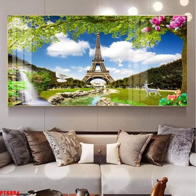 Tải file Tranh sơn thủy thác nước PT6884 (ảnh gốc) in gạch 3D