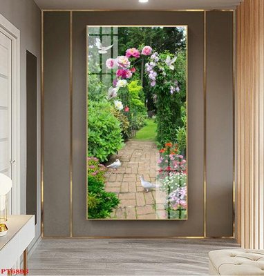 Tải về file tranh gốc Tranh sơn thủy thác nước PT6893 (để in quảng cáo)