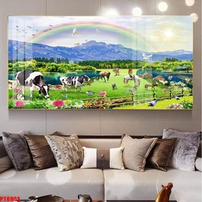 File tranh Tranh sơn thủy thác nước PT6903 (ảnh gốc) độ nét vượt trội