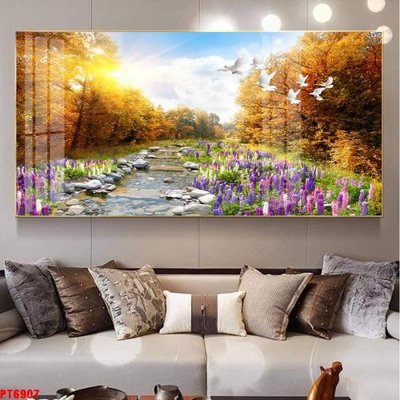 Tải file gốc Tranh sơn thủy thác nước PT6907 (in tráng gương) 3DFile gốc Tranh sơn thủy thác nước PT6907 (sẵn sàng in) chất lượng cao