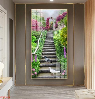 File gốc Tranh sơn thủy thác nước PT7117 (PNG) chất lượng cao