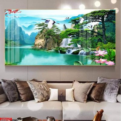 Tải file Tranh sơn thủy thác nước PT7258 (ảnh gốc) file TIFF