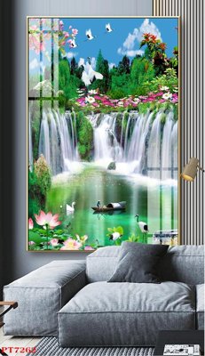 Download file Tranh sơn thủy thác nước PT7262 (chất lượng in ấn)