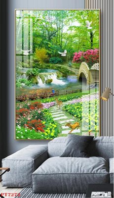 Tải về file gốc Tranh sơn thủy thác nước PT7272 (chuẩn in ấn)