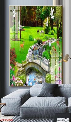 Tải file Tranh sơn thủy thác nước PT7289 (gốc) in ấn ngay lập tức