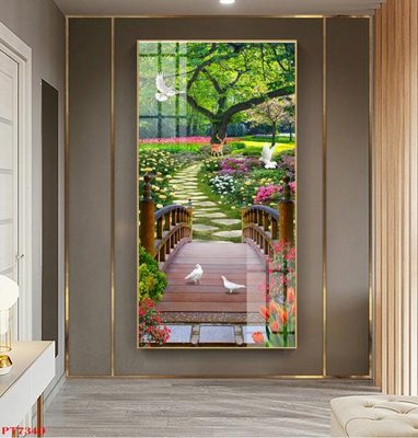 File gốc Tranh sơn thủy thác nước PT7340 (ảnh chi tiết) để in ấn