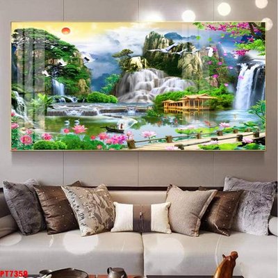 File gốc Tranh sơn thủy thác nước PT7359 (dành cho quảng cáo)