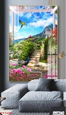 Tải file gốc Tranh sơn thủy thác nước PT7499 (in tráng gương) siêu đẹpFile tranh gốc Tranh sơn thủy thác nước PT7499 chất lượng cao