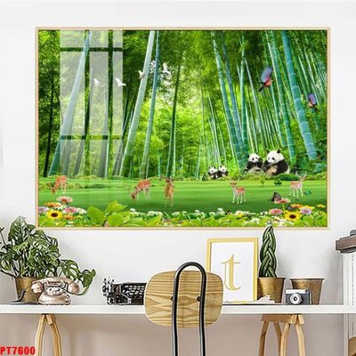 File tranh Tranh sơn thủy thác nước PT7600 (gốc) in backlit film