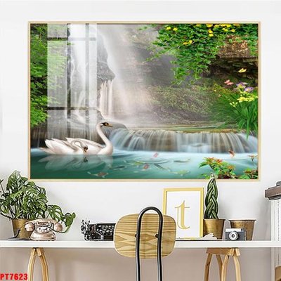 Tải file gốc Tranh sơn thủy thác nước PT7623 (in tráng gương) 5DFile gốc Tranh sơn thủy thác nước PT7623 (in ấn) phiên bản premium