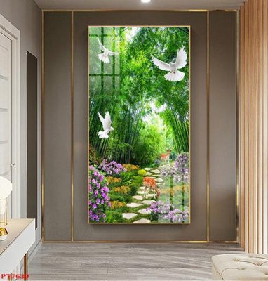 File gốc Tranh sơn thủy thác nước PT7639 (PNG) trong suốt (transparent)