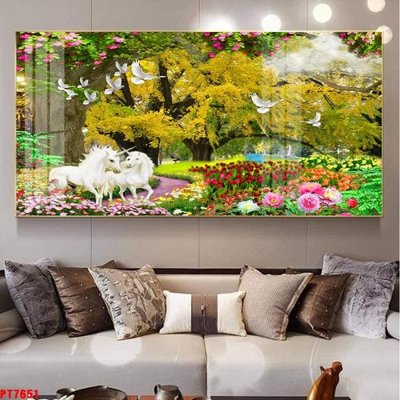 File tranh Tranh sơn thủy thác nước PT7651 (ảnh gốc) cho in ấn kỹ thuật số