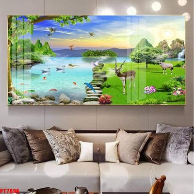 Tải file Tranh sơn thủy thác nước PT7696 (ảnh gốc) file TIFF