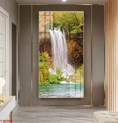 Tải file Tranh sơn thủy thác nước PT7803 (gốc) in ấn ngay lập tức