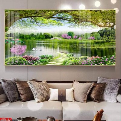 Tải file gốc Tranh sơn thủy thác nước PT7835 (in tráng gương) siêu đẹpFile tranh gốc Tranh sơn thủy thác nước PT7835 chất lượng cao