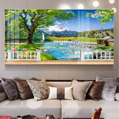 Tải về file gốc Tranh sơn thủy thác nước PT7921 (chuẩn in ấn)