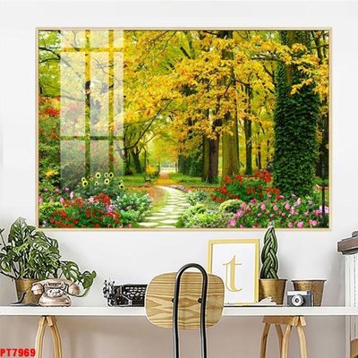 File PSD Tranh sơn thủy thác nước PT7969 (bản gốc) chất lượng nhất