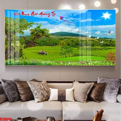 Download file Tranh sơn thủy thác nước PT8005 (chuẩn in) Tranh sơn thủy thác nước PT8005