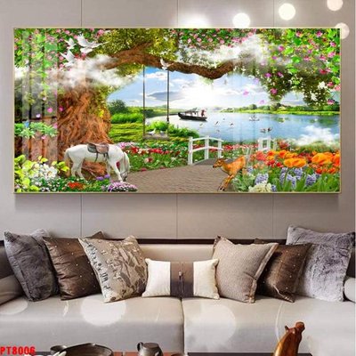 Download file Tranh sơn thủy thác nước PT8006 (chất lượng in ấn)