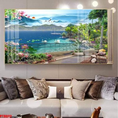 Tải về file gốc Tranh sơn thủy thác nước PT8022 (chuẩn in ấn)