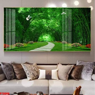 File gốc Tranh sơn thủy thác nước PT8066 (trang trí) phòng ngủ