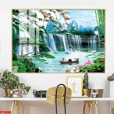 Tải file gốc Tranh sơn thủy thác nước PT8068 (in tráng gương) 5DFile gốc Tranh sơn thủy thác nước PT8068 (in ấn) phiên bản premium