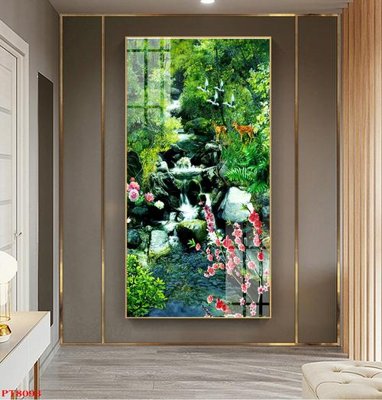 Tải về file tranh gốc Tranh sơn thủy thác nước PT8093 (để in quảng cáo)