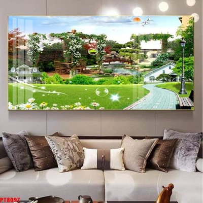 Tệp tin gốc Tranh sơn thủy thác nước PT8097 (chất lượng cao) Tranh sơn thủy thác nước PT8097