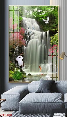 Tải file tranh Tranh sơn thủy thác nước PT8108 (ảnh gốc) ngay