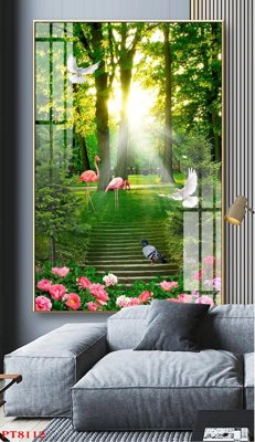 File gốc Tranh sơn thủy thác nước PT8112 (in 3D) nghệ thuật