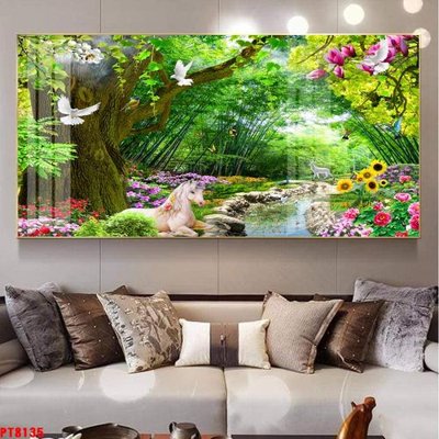 File gốc Tranh sơn thủy thác nước PT8135 (chuẩn CMYK) cho nhà in