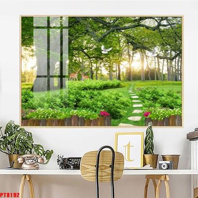 Tải file Tranh sơn thủy thác nước PT8192 (ảnh gốc) in gạch 3D