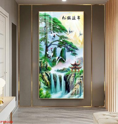 Tệp tin gốc Tranh sơn thủy thác nước PT8228 (dùng cho in ấn) chuyên nghiệp