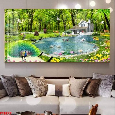 File gốc Tranh sơn thủy thác nước PT8272 cho in ấn và thiết kế