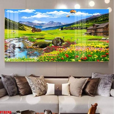 Tệp tin gốc Tranh sơn thủy thác nước PT8280 (chất lượng cao) Tranh sơn thủy thác nước PT8280