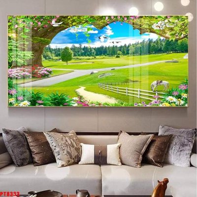 File in ấn Tranh sơn thủy thác nước PT8333 (bản gốc) từ file gốc