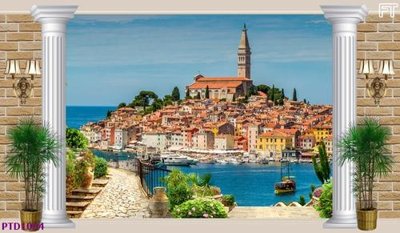 File PSD File phong thủy đứng thác nước PTD1004 (bản gốc) dễ dàng edit