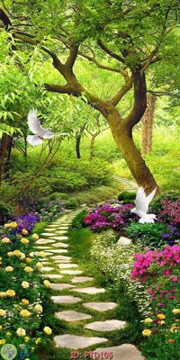 Ảnh gốc File phong thủy đứng thác nước PTD106 (độ nét cao) in mica