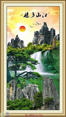 Tải file gốc File phong thủy đứng thác nước PTD111 dùng cho in ấn