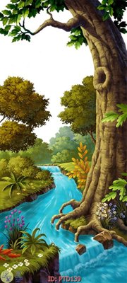 Tải file gốc File phong thủy đứng thác nước PTD139 (bản PSD) còn layer