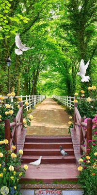 File in ấn File phong thủy đứng thác nước PTD148 (bản gốc) sắc nét