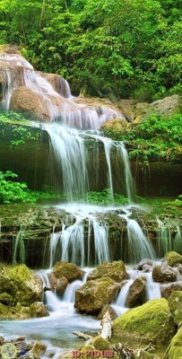 File gốc File phong thủy đứng thác nước PTD188 (in lụa) cao cấp