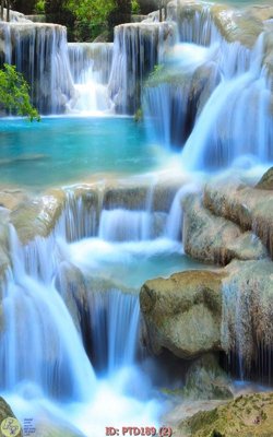 Tệp tin gốc File phong thủy đứng thác nước PTD189 (dùng cho in ấn) chuyên nghiệp