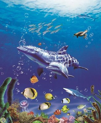 File tranh File phong thủy đứng thác nước PTD200 (gốc) chủ đề trẻ em