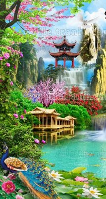 File gốc File phong thủy đứng thác nước PTD2009 (bản quyền) cho in ấn