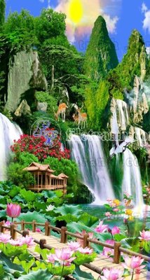 Tải file gốc File phong thủy đứng thác nước PTD2010 (bản PSD) gốc